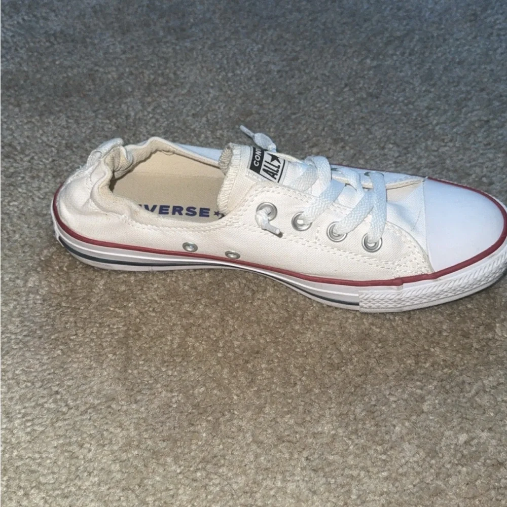 Converse Chuck Taylor All Star Slip-On White Low Top Sneakers (Size 9) - Picture 3 of 7